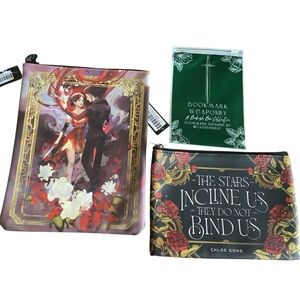 These Violent Delights Lot ot Bookish Goodies Pouch Book Sleeve and Bookmark
